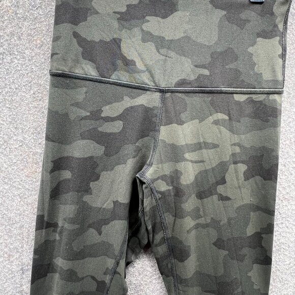 Lululemon Pants Womens 4 Green Camo High Rise Full Length Leggings Gym Yoga - Picture 6 of 11